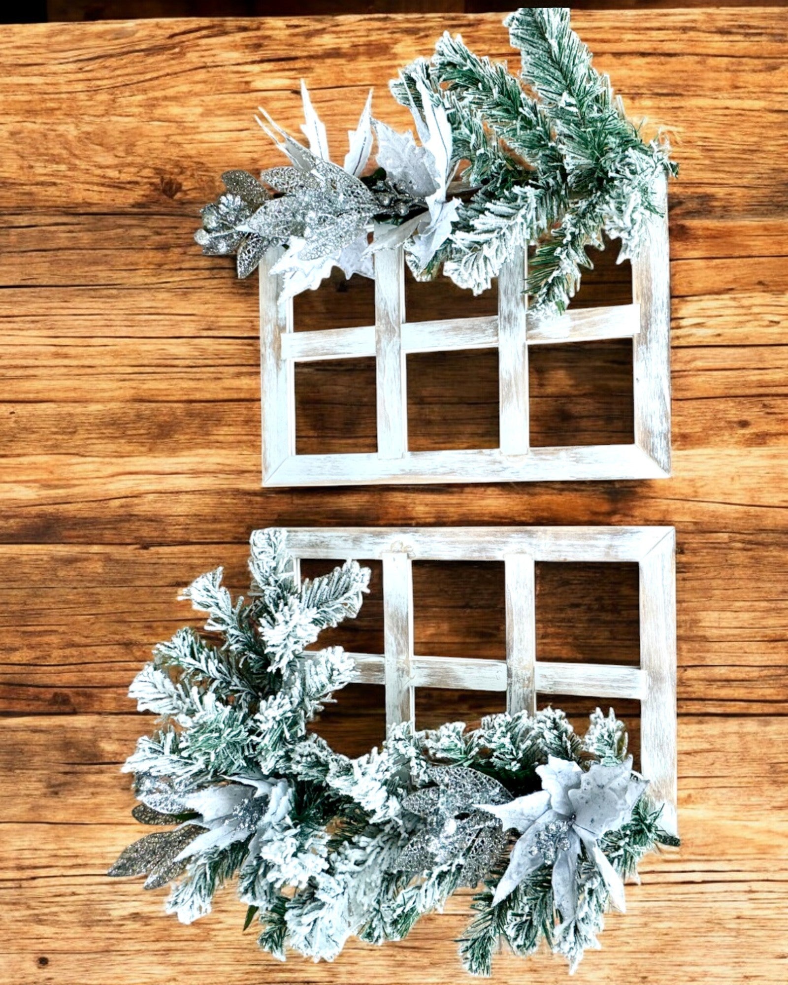 Marcos decorativos "Zimowy Blask" de 2 piezas para Navidad, posibilidad de personalización con grabado para regalo