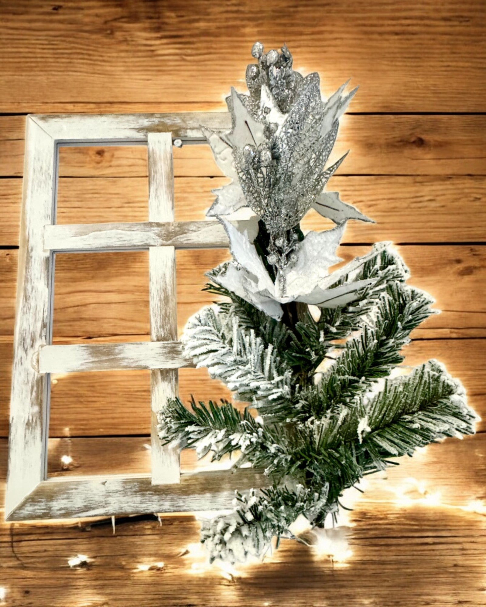 Marcos decorativos "Zimowy Blask" de 2 piezas para Navidad, posibilidad de personalización con grabado para regalo