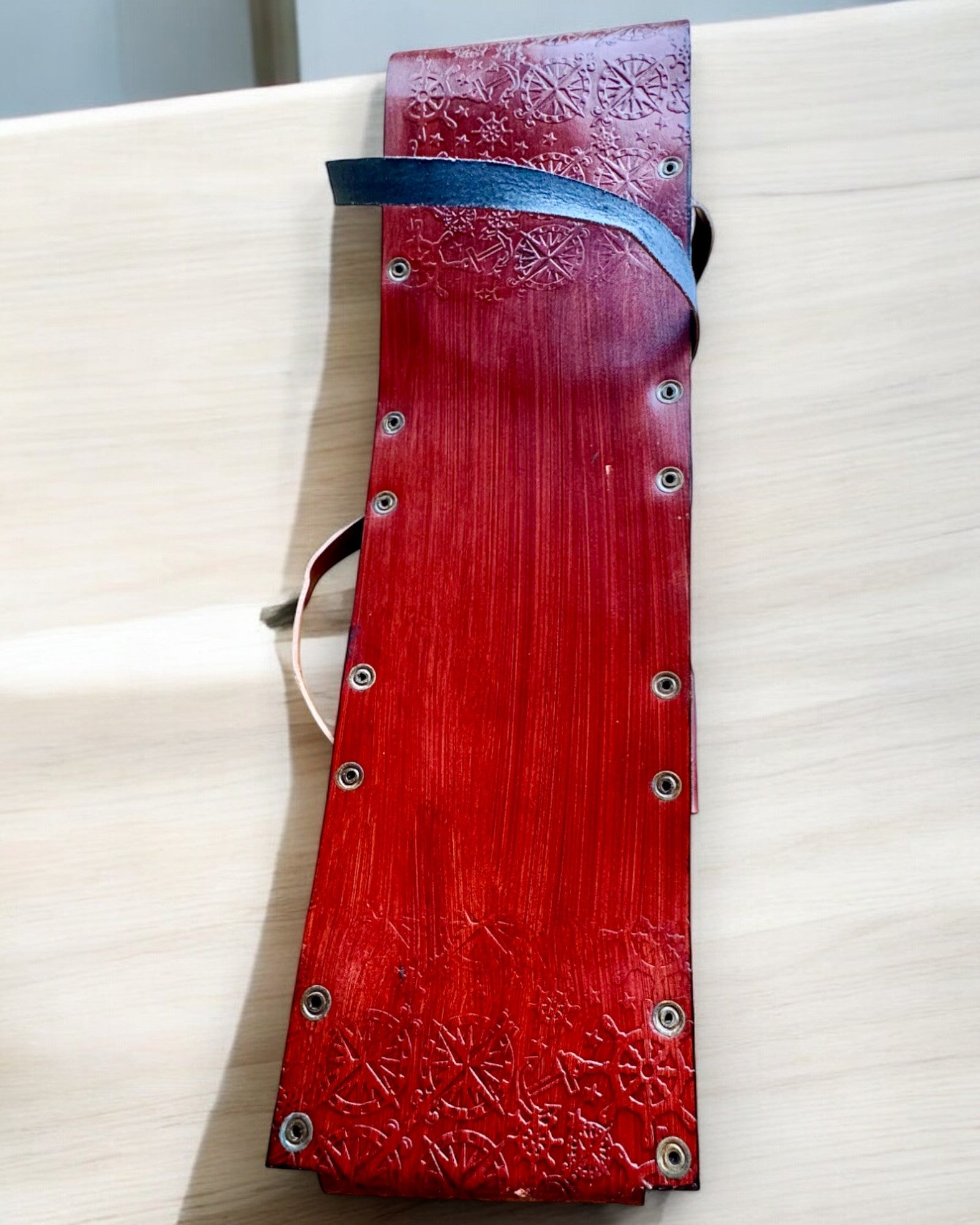 Funda de cuero, estuche para bastones de paseo - posibilidad de personalización con grabado para regalo