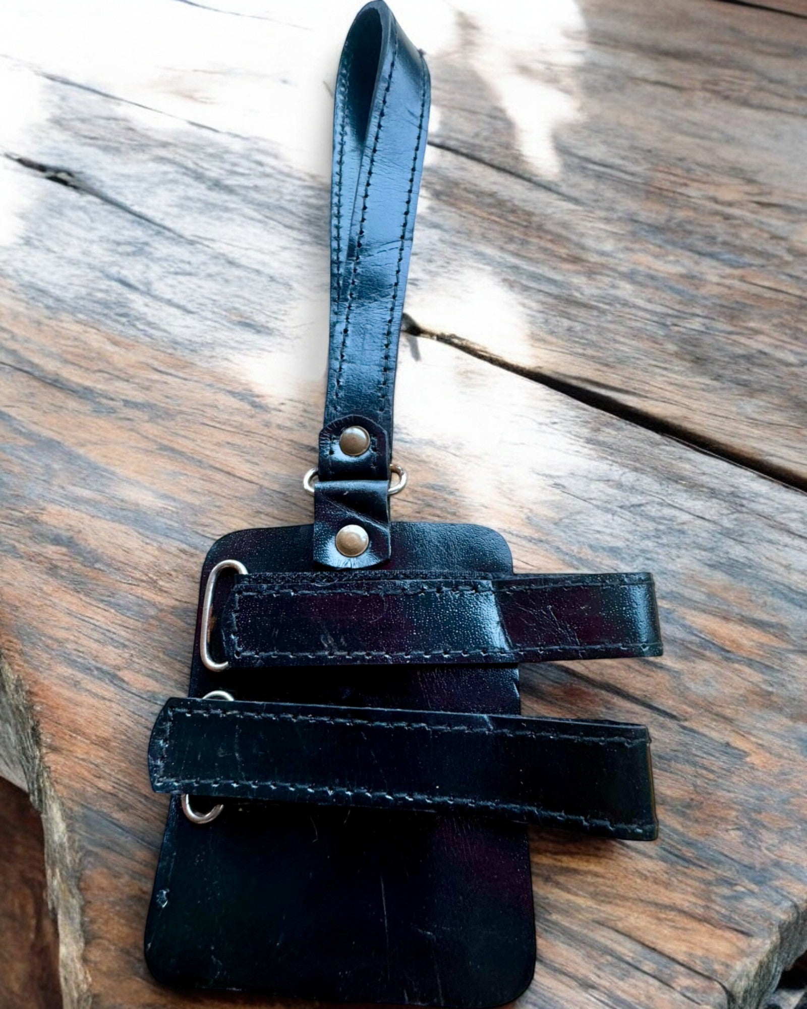 Funda Pantera Negra para Bastón con Opción de Grabado - Hecho a Mano de Cuero Natural