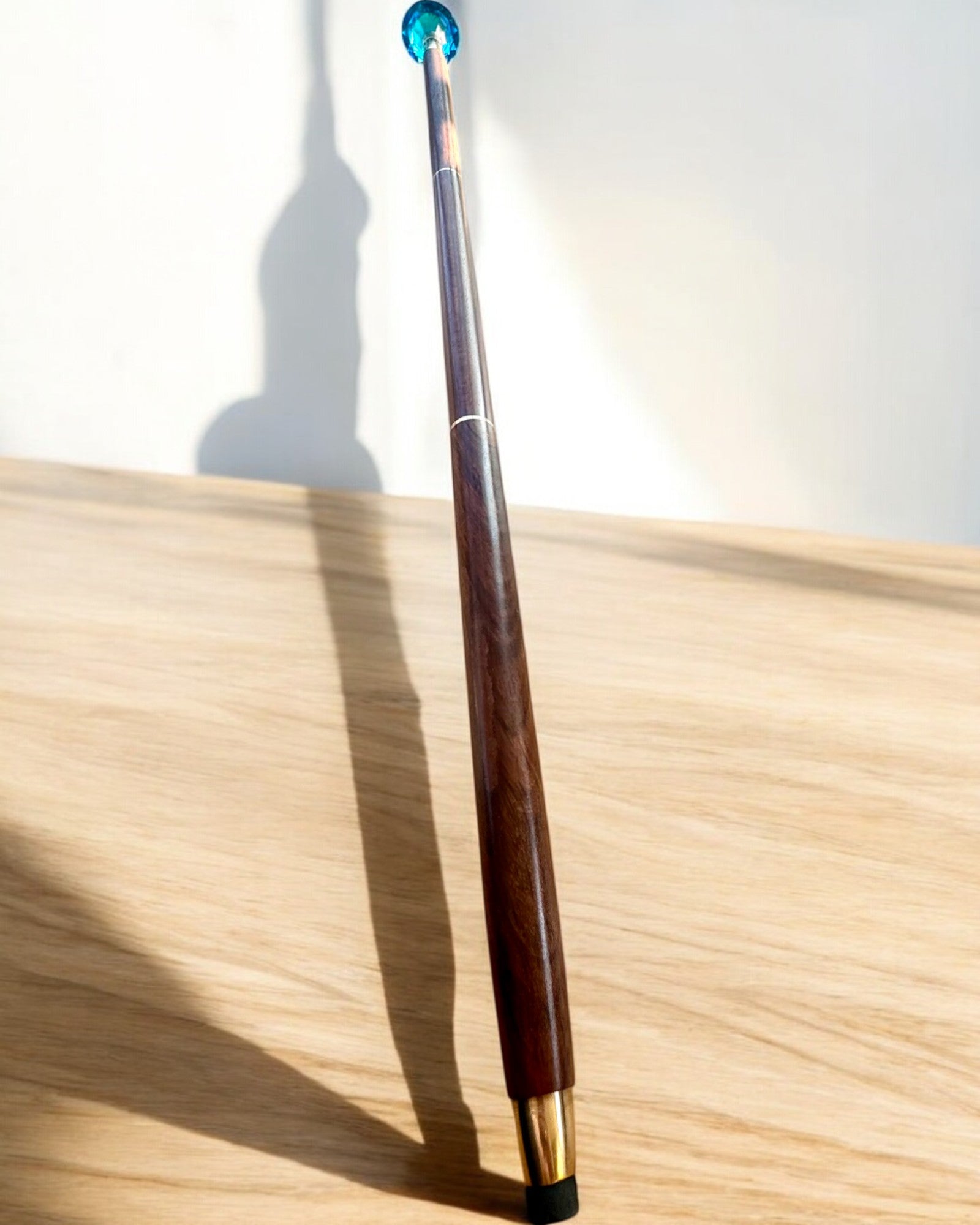 Bastón para caminar "Diamante en bronce" - Madera Hecho a mano, posibilidad de grabado