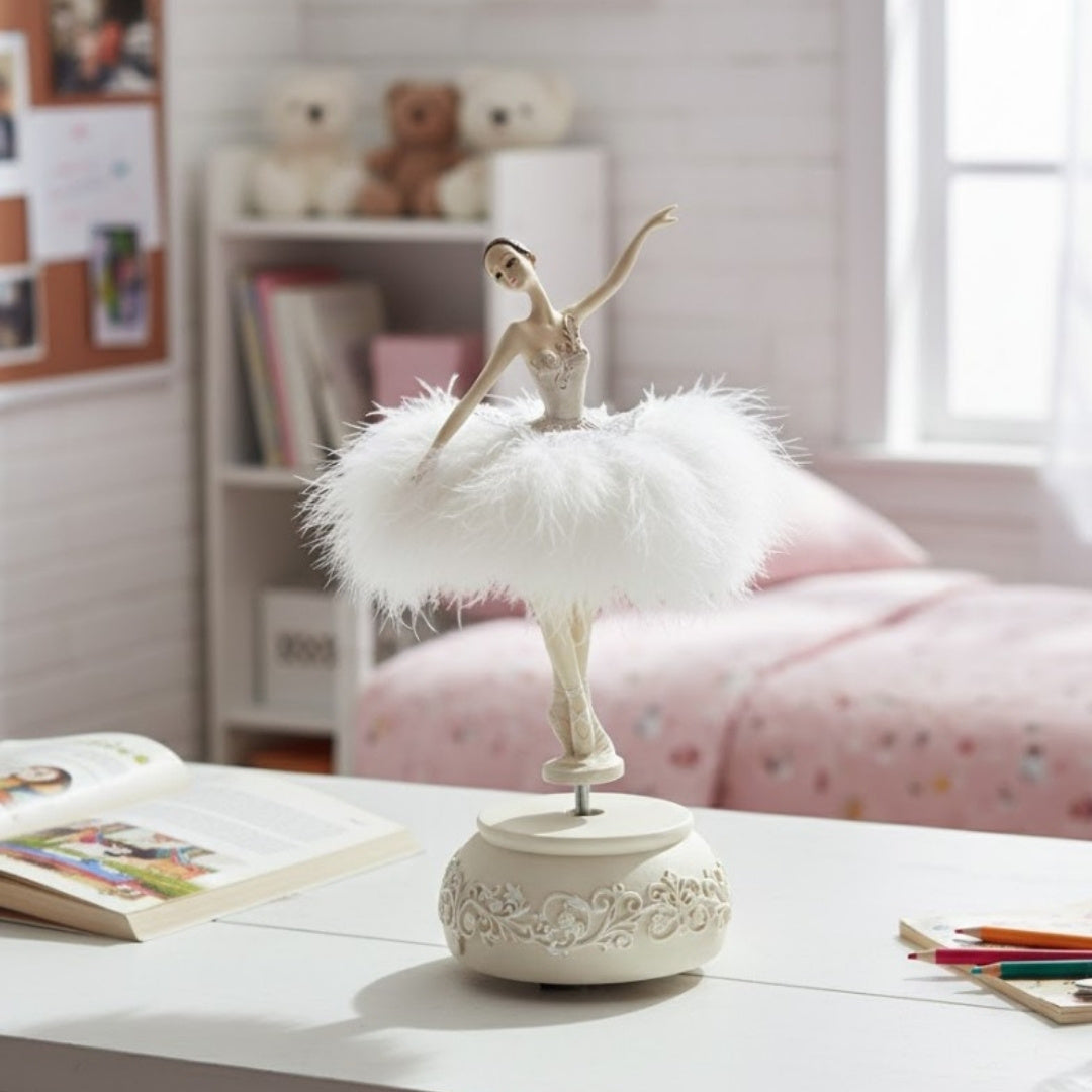 Caja de Música Bailarina Reina de las Nieves Móvil 23,5 cm con Grabado
