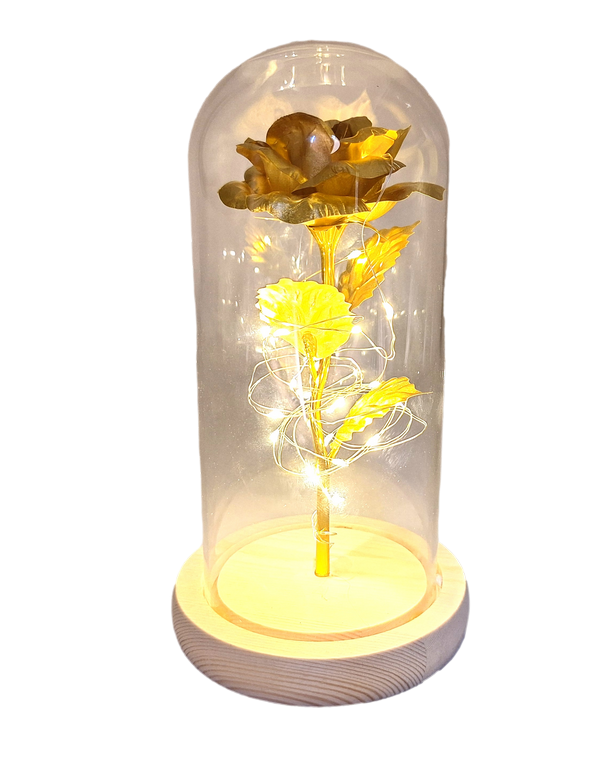 Lámpara nocturna Rosa LED con posibilidad de personalización con grabado, regalo romántico, altura 21,5 cm, luz suave, decoración ideal para el dormitorio