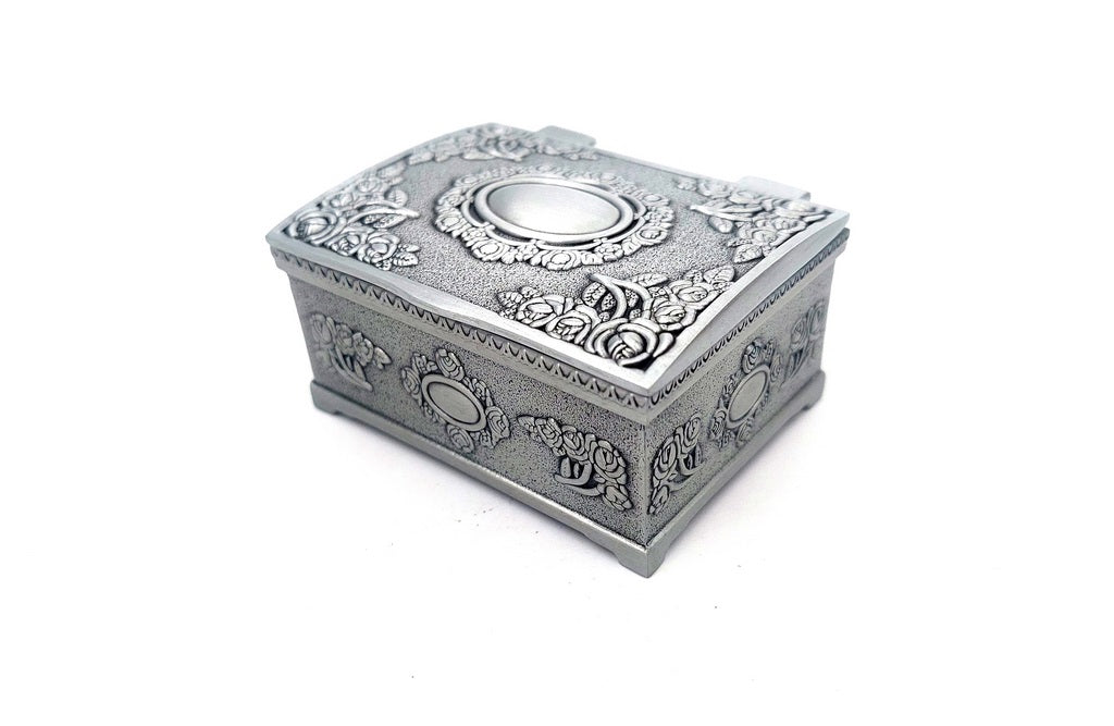 Caja metálica ALBIN 2178A con posibilidad de personalización mediante grabado, ideal para regalo - 6x5x3 cm, diseño elegante, material duradero