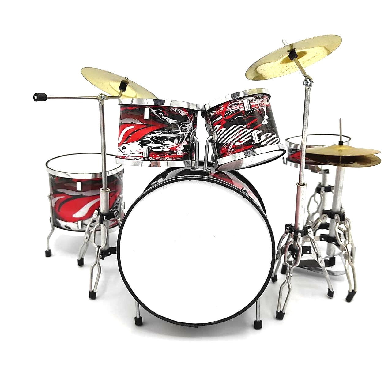 Mini batería coleccionable MDR-0312 con posibilidad de personalización con grabado, metal-plástico, altura 15 cm, regalo ideal para fan de la música