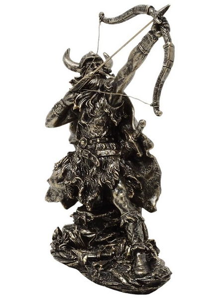 Figura decorativa vikingo MC-23142 con posibilidad de personalización con grabado, altura 19,5 cm, polyresina, ideal para regalo