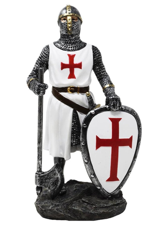 Figura de Caballero Templario de 18,5 cm de poliresina con posibilidad de personalización con grabado