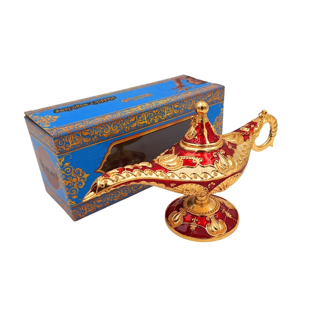 Lámpara de Aladino LAR con hermosos adornos dorados, 22 x 7 x 11 cm