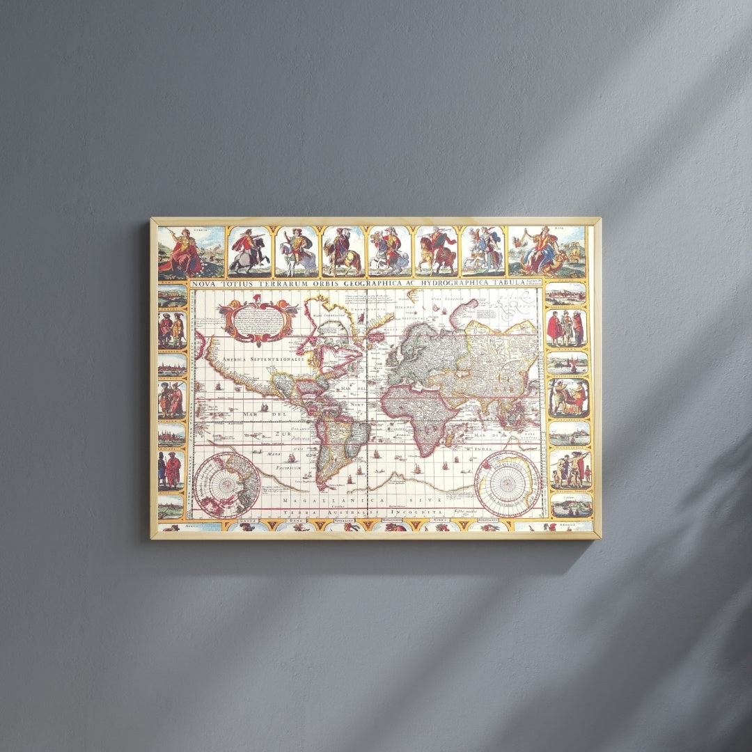 Mapa Mundial Piscator 1652 con Posibilidad de Personalización con Grabado