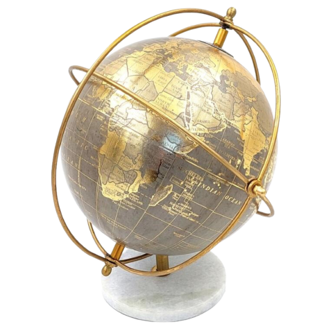 Globo decorativo sobre base de piedra GLB-127