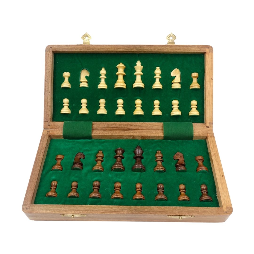 Ajedrez magnético de madera 30x30 cm plegable G614 con grabado