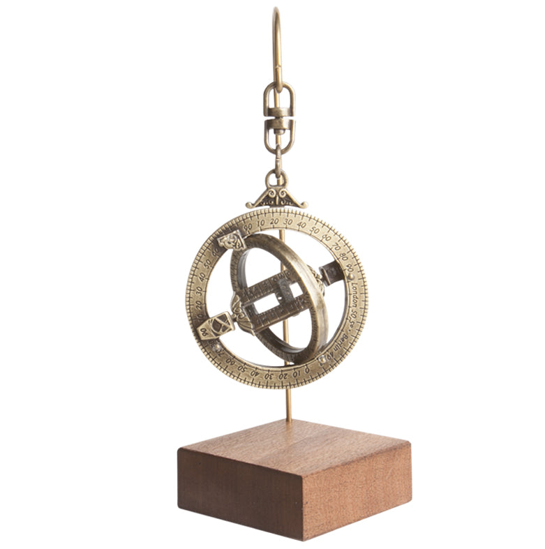 Miniatura de reloj de sol H89 con anillos astronómicos
