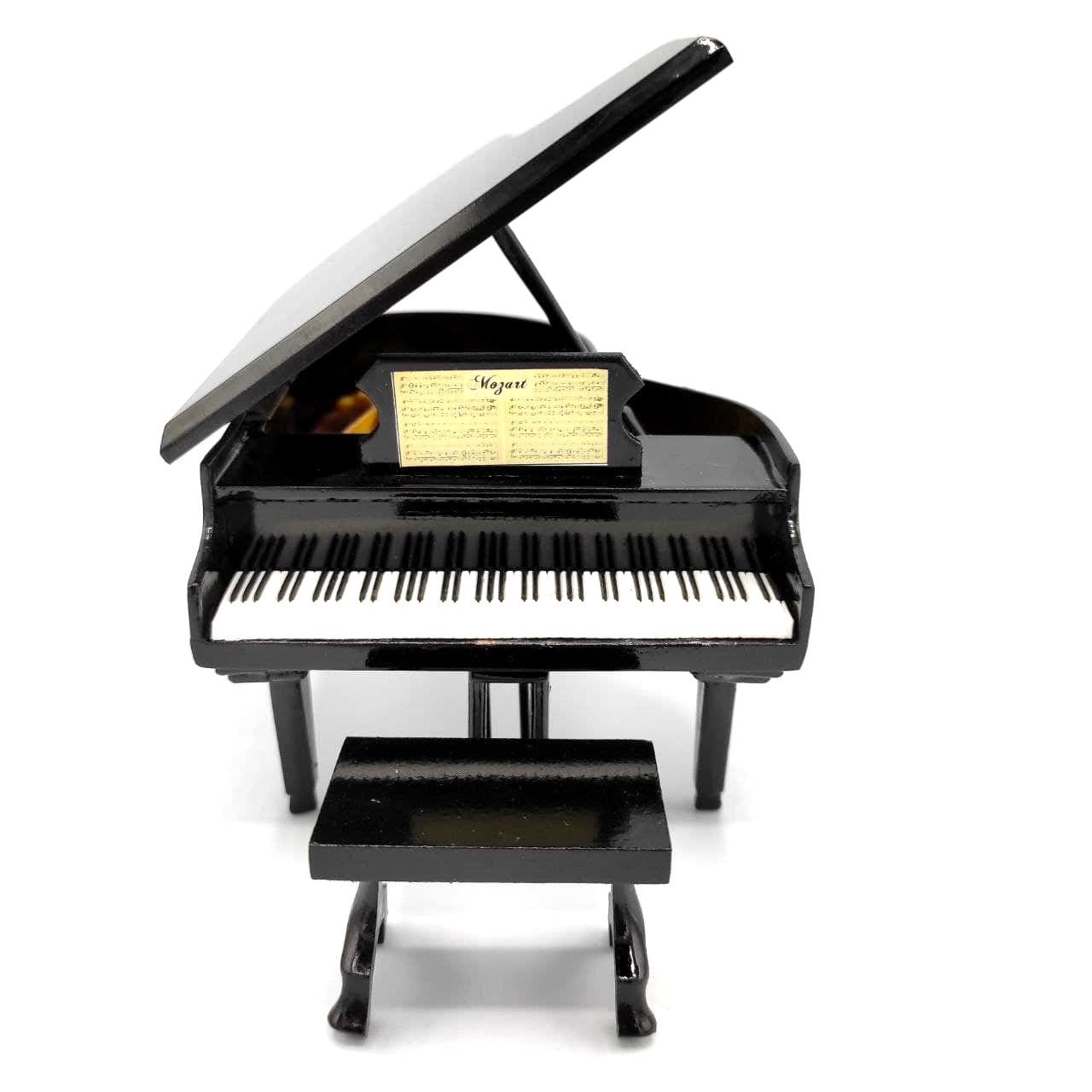 Mini piano con opción de personalización con grabado, negro, hecho a mano de balsa, escala 1:10, ideal para regalo a pianistas y amantes de la música, altura 8 cm