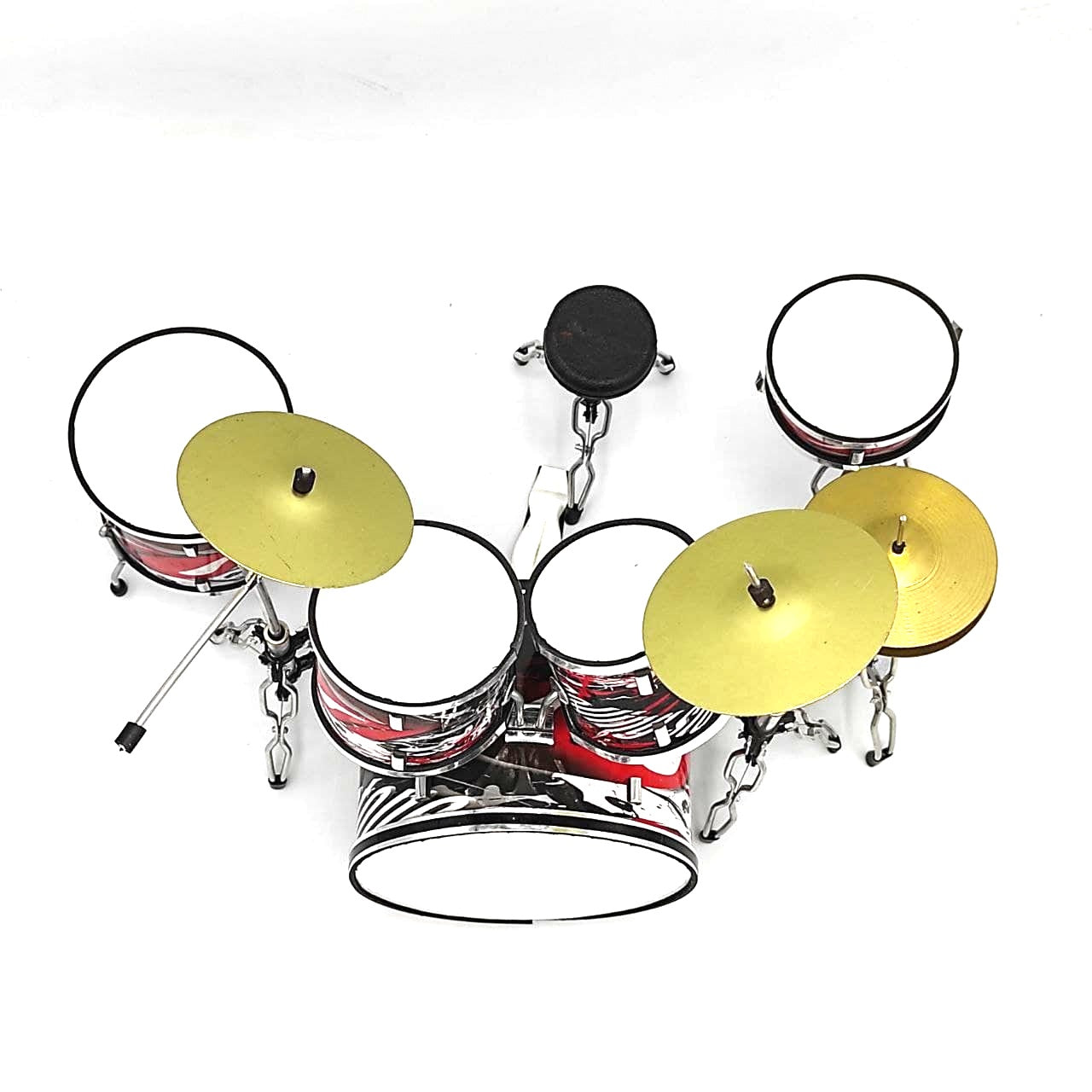 Mini batería coleccionable MDR-0312 con posibilidad de personalización con grabado, metal-plástico, altura 15 cm, regalo ideal para fan de la música