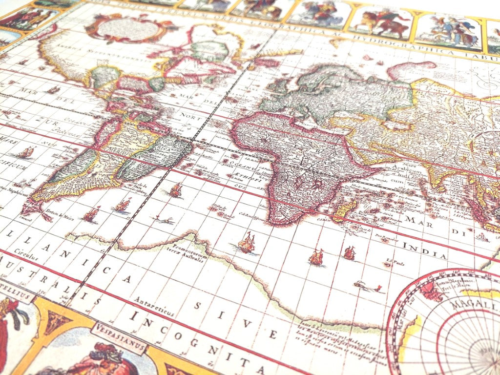 Mapa Mundial Piscator 1652 con Posibilidad de Personalización con Grabado