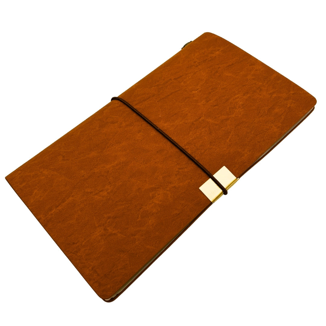 Cuaderno de viaje de cuero con grabado personalizado