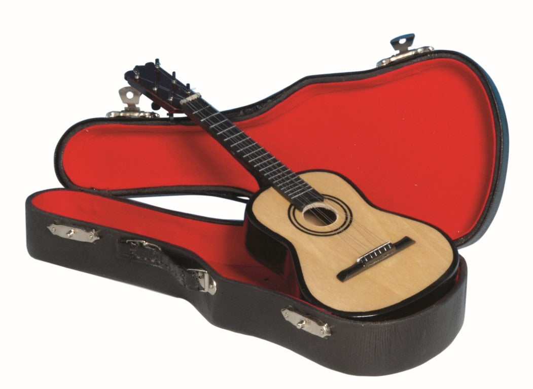 Caja de música Malodia guitarra clásica en estuche negro con posibilidad de grabado