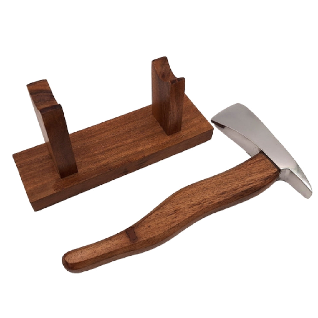 Hacha de bombero con grabado - regalo metálico y de madera para bombero, altura 17,5 cm, plateado y marrón, regalo personalizado para cualquier ocasión