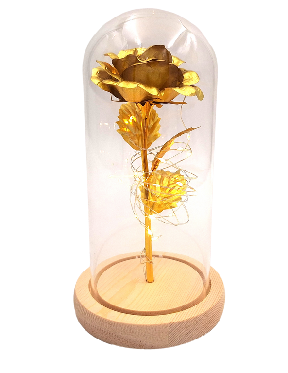 Lámpara nocturna Rosa LED con posibilidad de personalización con grabado, regalo romántico, altura 21,5 cm, luz suave, decoración ideal para el dormitorio
