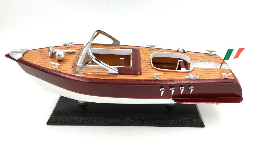 Modelo de lancha Reeva de madera 35x11x13 cm