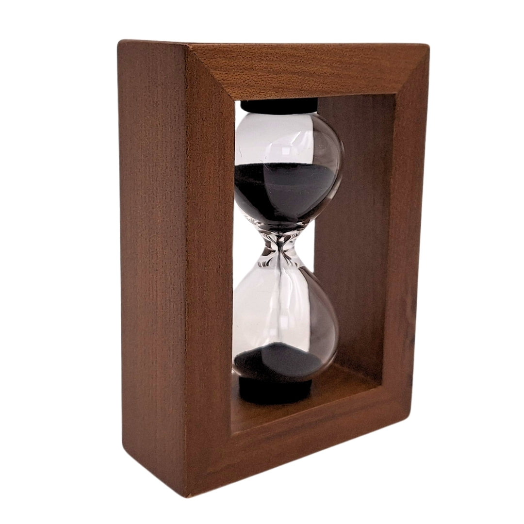 Reloj de arena de 3 minutos en marco de madera con posibilidad de personalización con grabado
