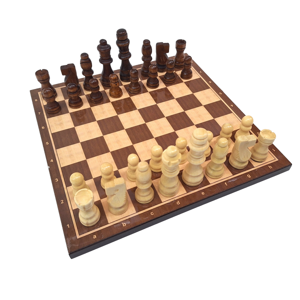 Ajedrez clásico de madera 27 x 27 cm con grabado personalizado