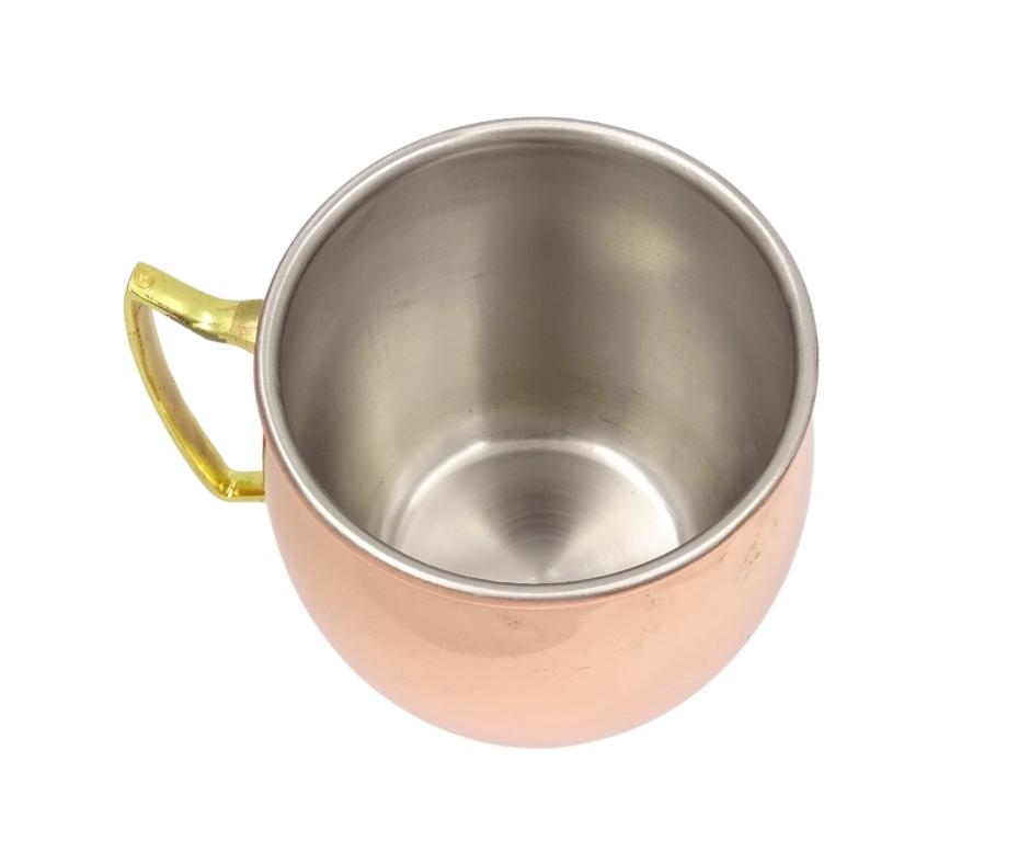 Taza de Cobre de Acero Inoxidable 304 500ml con Posibilidad de Personalización con Grabado - Ideal para Regalo - Altura 13,5 cm, Color Cobre, Modelo MM7012