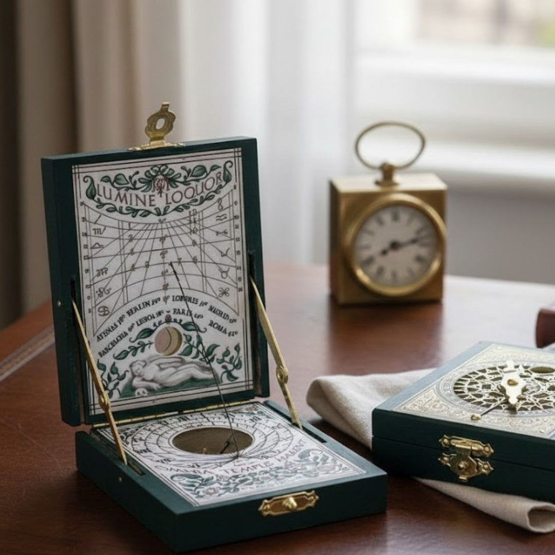 Reloj de sol con brújula Kepler díptico