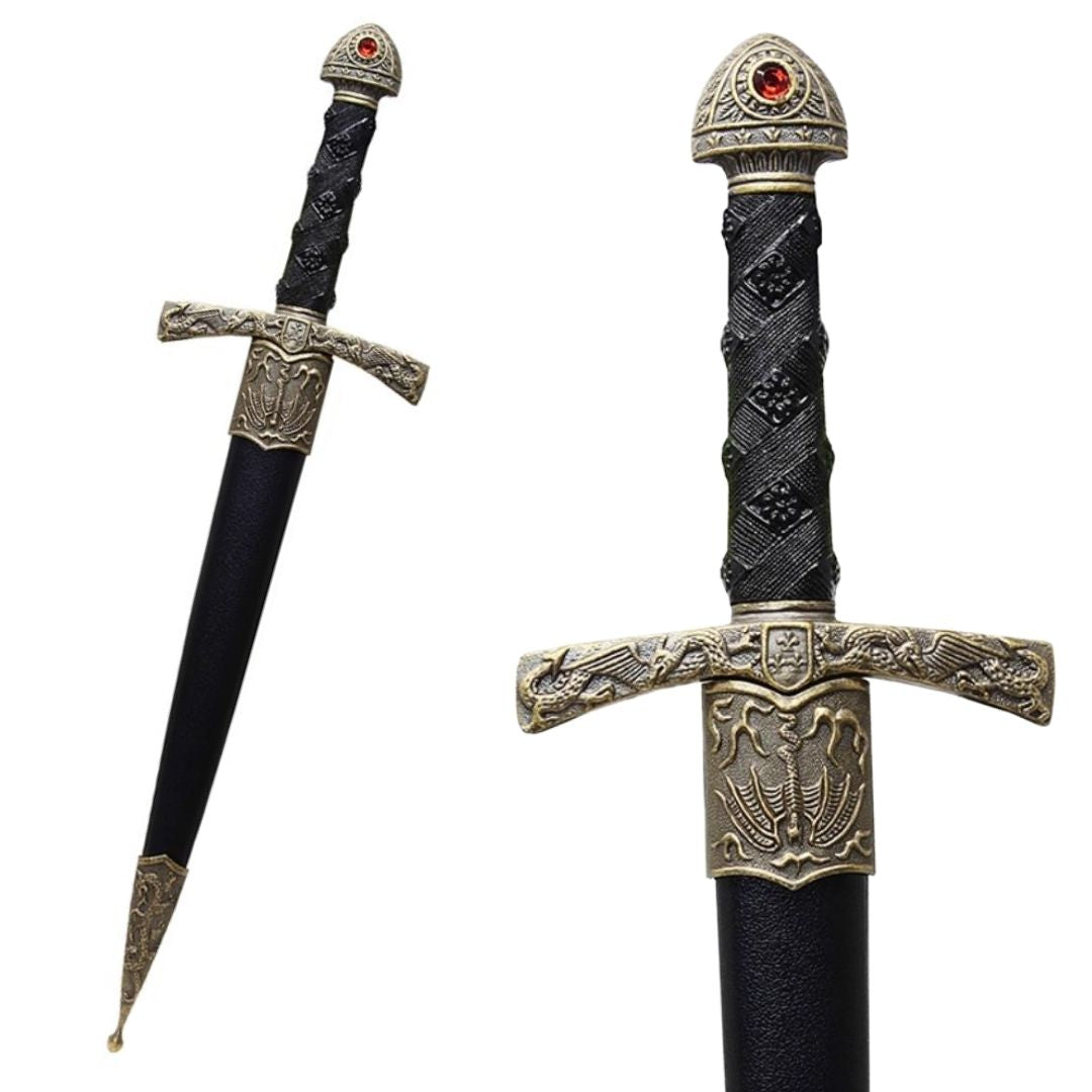 Elegante daga decorativa en su vaina con grabado personalizado