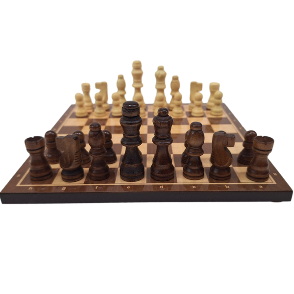 Ajedrez grande de madera 37 x 37 cm con posibilidad de grabado personalizado
