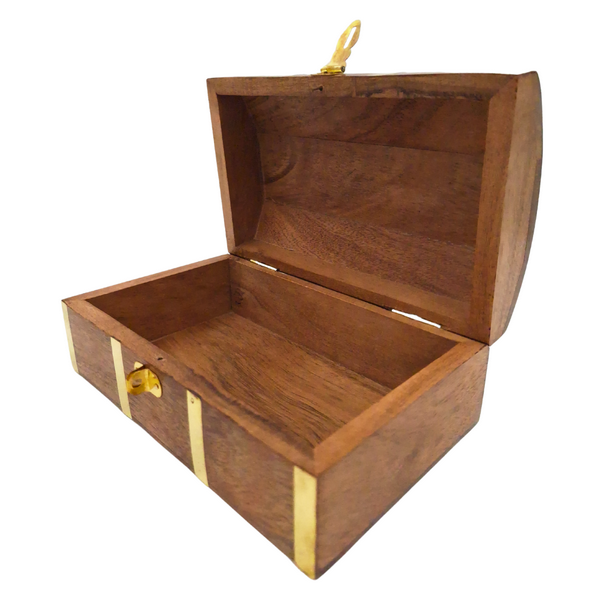 Caja de madera marinera vintage DNU-020 con motivo de ancla de latón, grabado personalizado, ideal para regalo para amantes del mar, dimensiones 18,4 × 12,7 × 7,6 cm