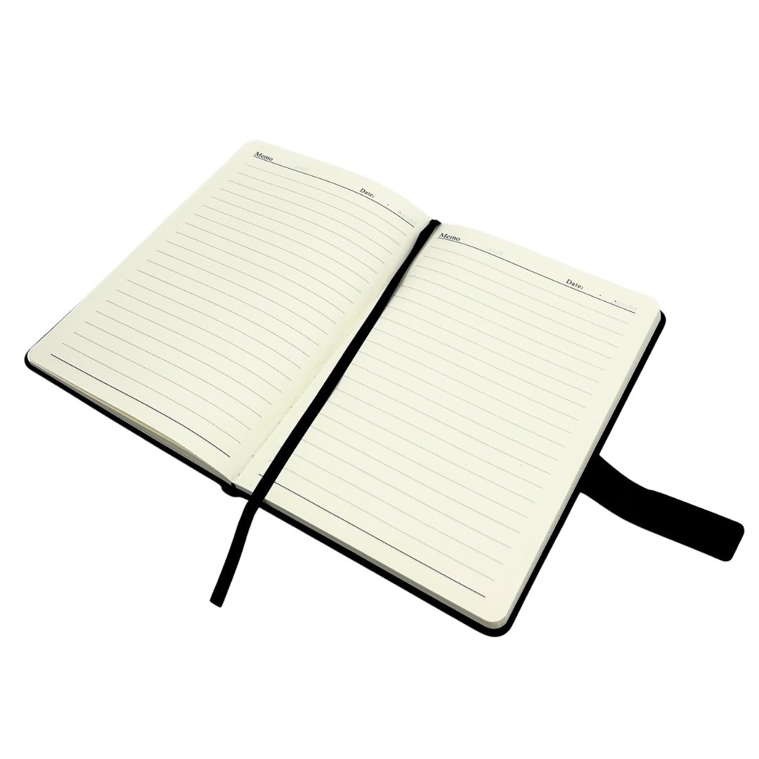 Set de Regalo Elegante con Personalización - Cuaderno de Piel A5, Bolígrafo y Paraguas Negro en Caja de Regalo