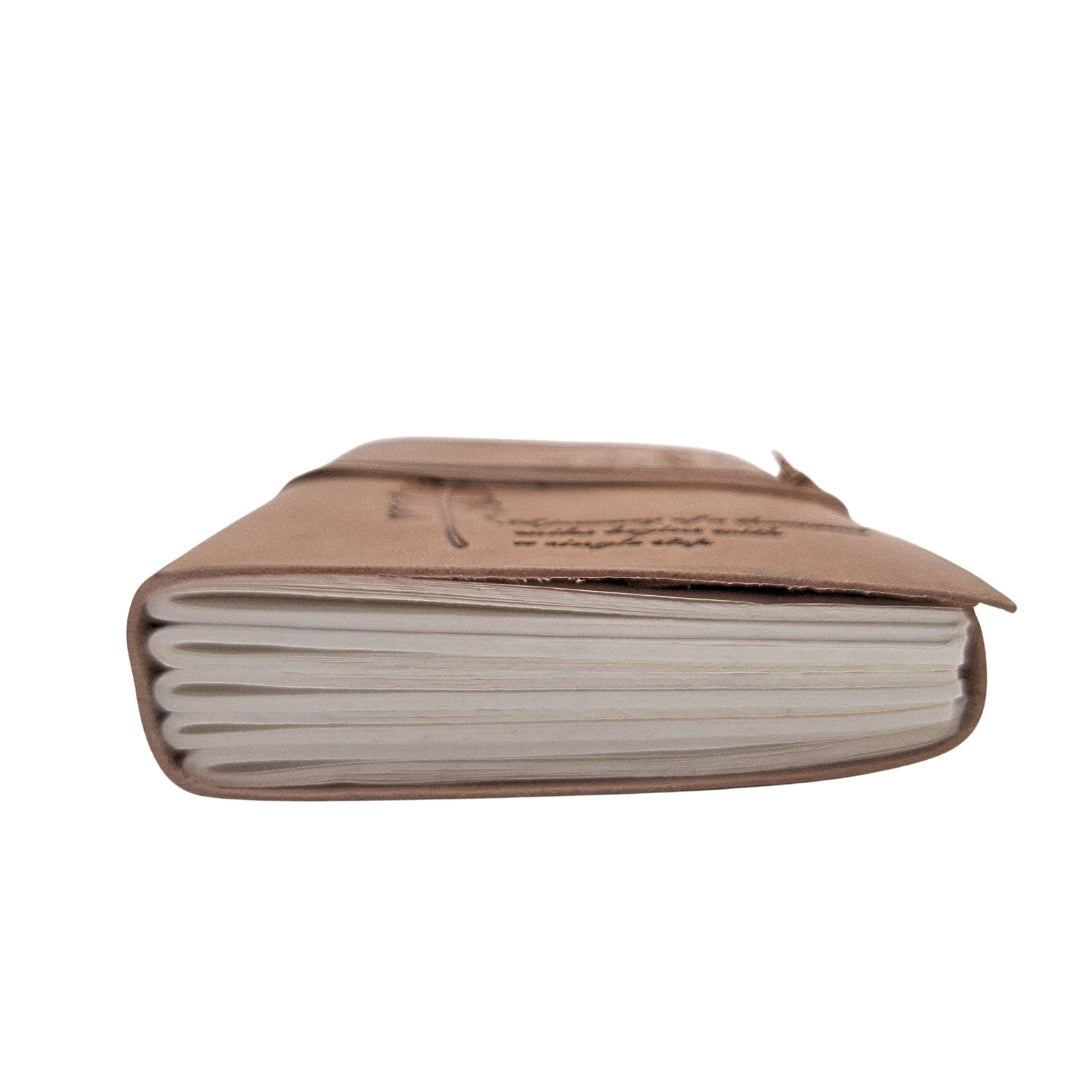 Cuaderno de cuero retro con inscripción, 200 páginas
