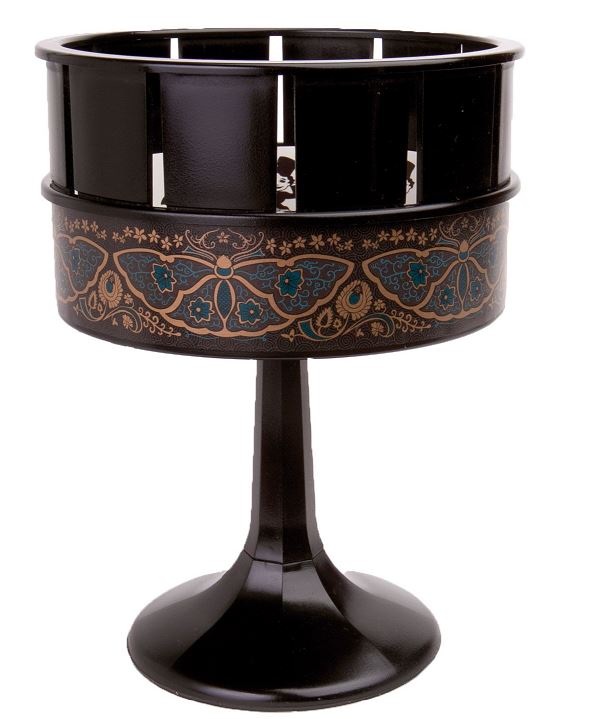 Zoetrop H68 – Proyector de cine del siglo XIX con opción de personalización con grabado, ideal para regalo – altura 19 cm, diseño clásico para decoración interior