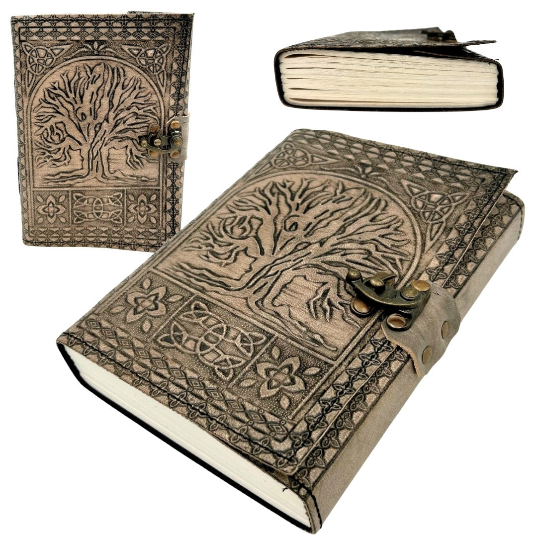 Cuaderno de Piel Retro Árbol de la Vida con Grabado
