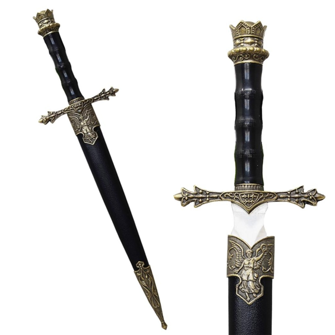 Daga de caballero de 34 cm réplica decorativa con posibilidad de grabado