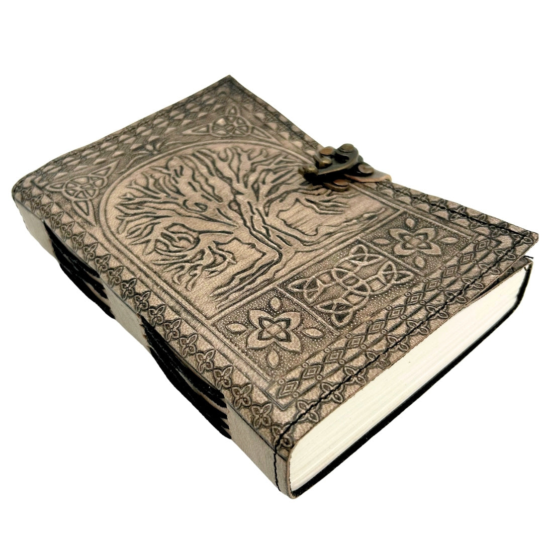 Cuaderno de Piel Retro Árbol de la Vida con Grabado
