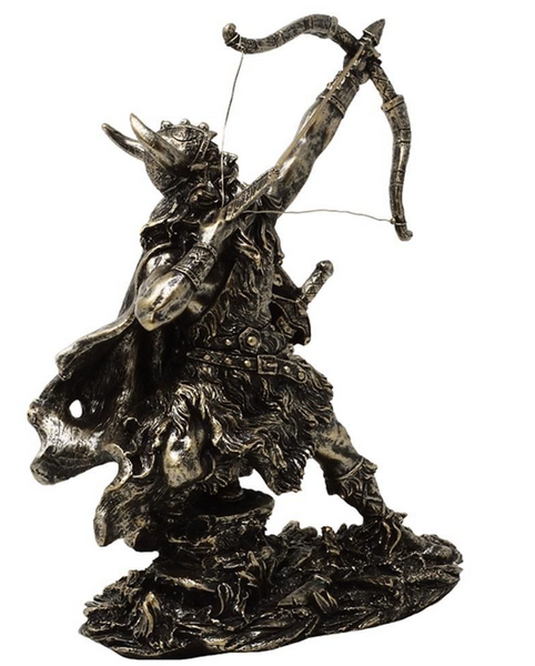 Figura decorativa vikingo MC-23142 con posibilidad de personalización con grabado, altura 19,5 cm, polyresina, ideal para regalo