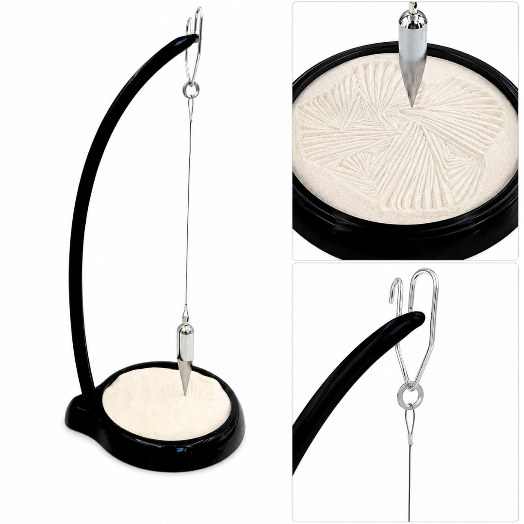 Péndulo de Arena Sand Pendulum con Grabado - Decoración Inspiradora de 38 cm con Arena Cinética