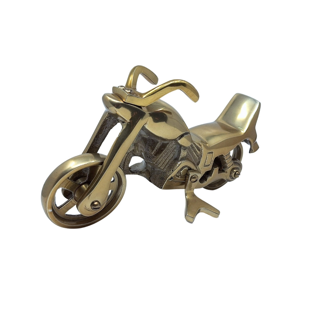 Modelo de motocicleta N-2784 con posibilidad de personalización de grabado – Latón antiguo, 23 x 14 cm