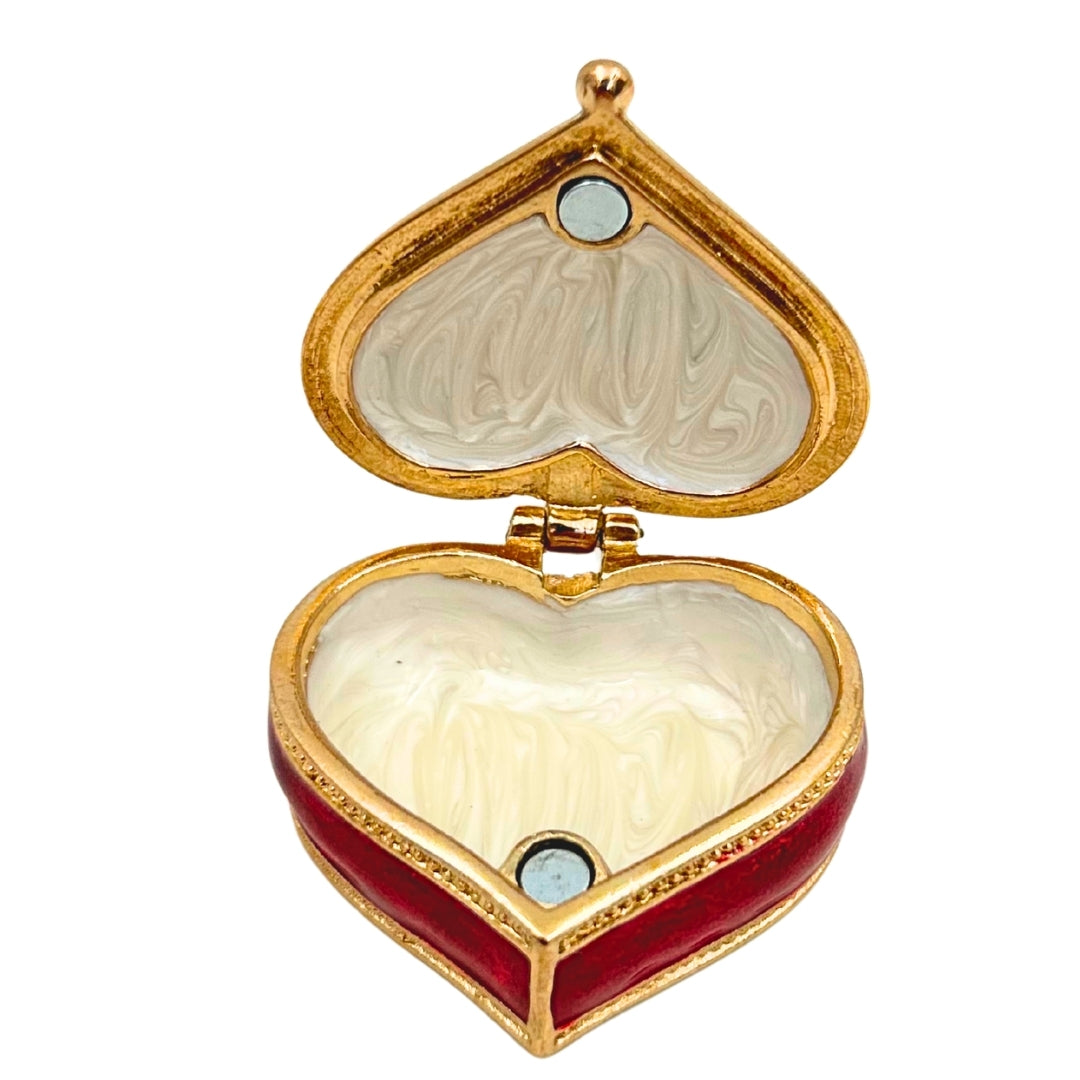 Exclusiva caja joyero en forma de corazón con cristales