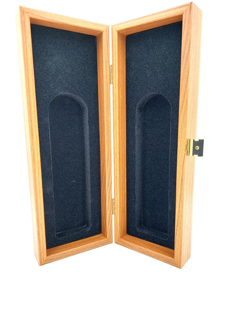 Caja Exclusiva de Madera para Botella de Vino BWXL30 con Posibilidad de Personalización con Grabado, Color Nogal, Ideal para Regalo, Dimensiones 35x14x10 cm