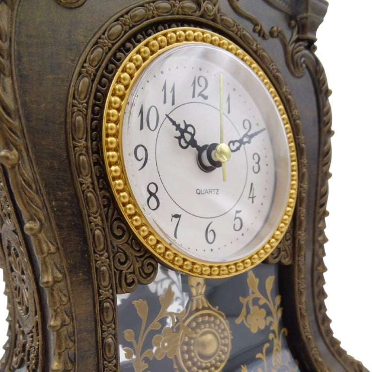 Elegante reloj de chimenea caja de música con posibilidad de grabado personalizado