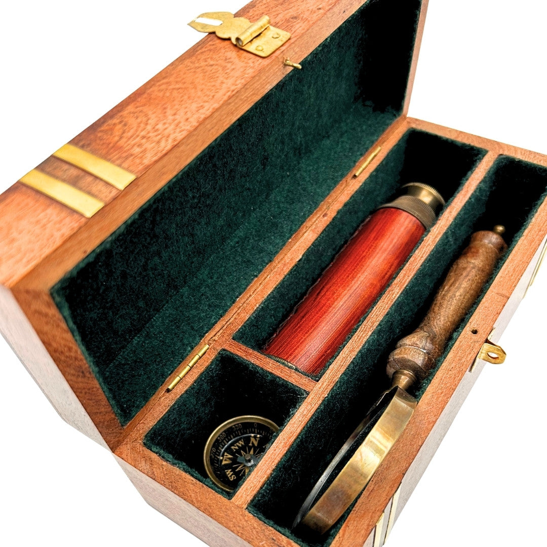 Set de regalo exclusivo retro con grabado
