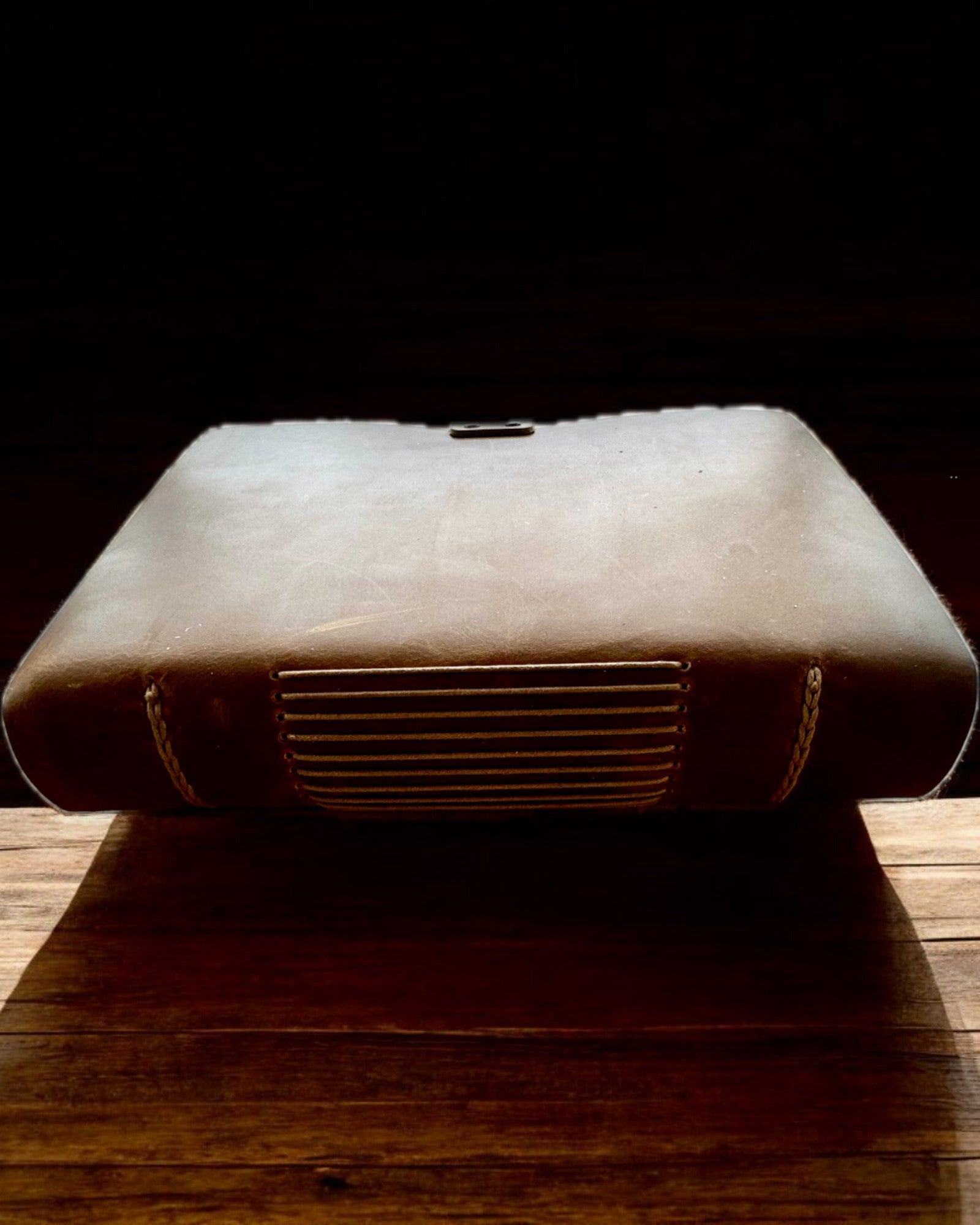 Notatnik Premium "RetroNotes" – Elegante cuaderno de Cuero Auténtico - 200 páginas, 120g, cuaderno, bloc de dibujo, color marrón, personalización con grabado