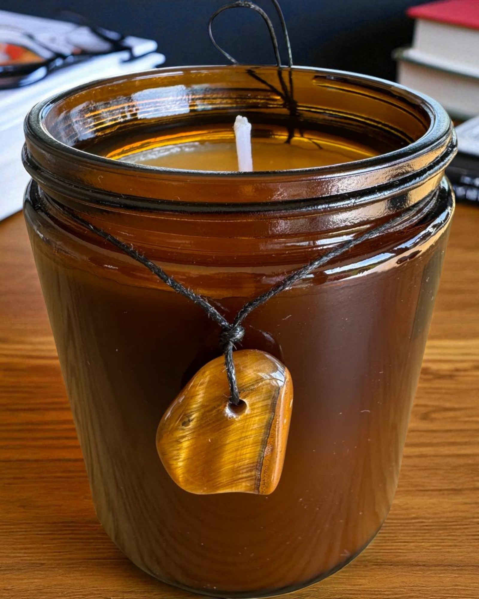 Vela intencional Poder del Tigre – Confianza en uno mismo y prosperidad, 250 ml, posibilidad de personalización de la tapa para regalo