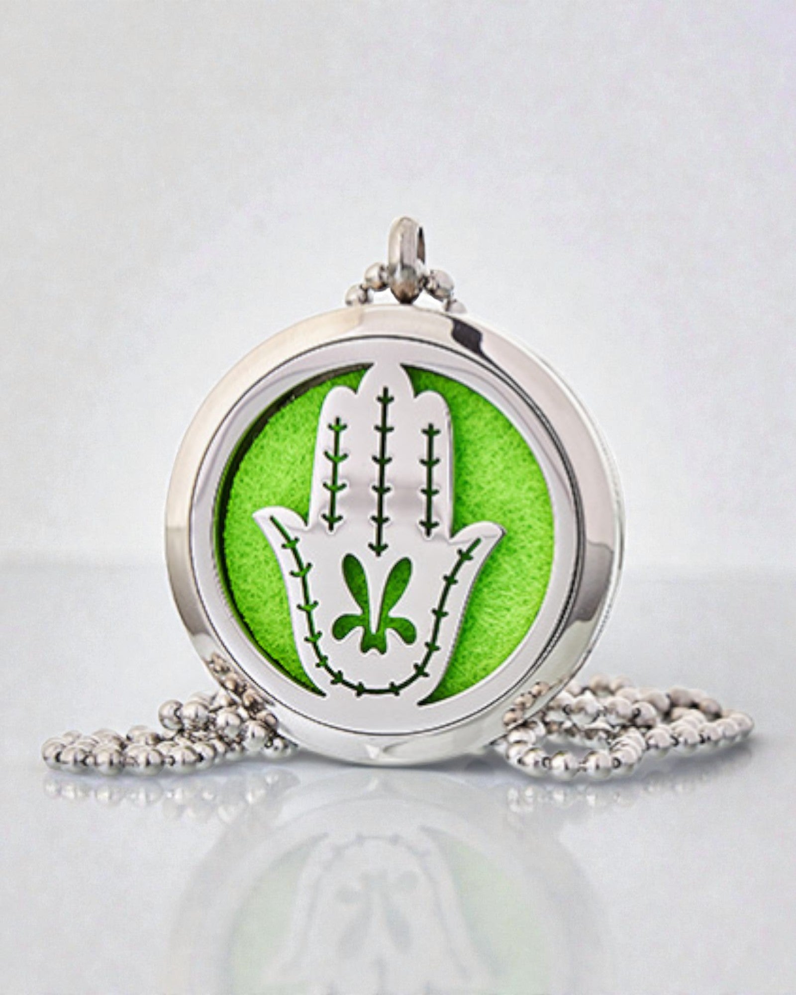 Hamsa Aura – Collar de aromaterapia Mano de Fátima 30 mm
