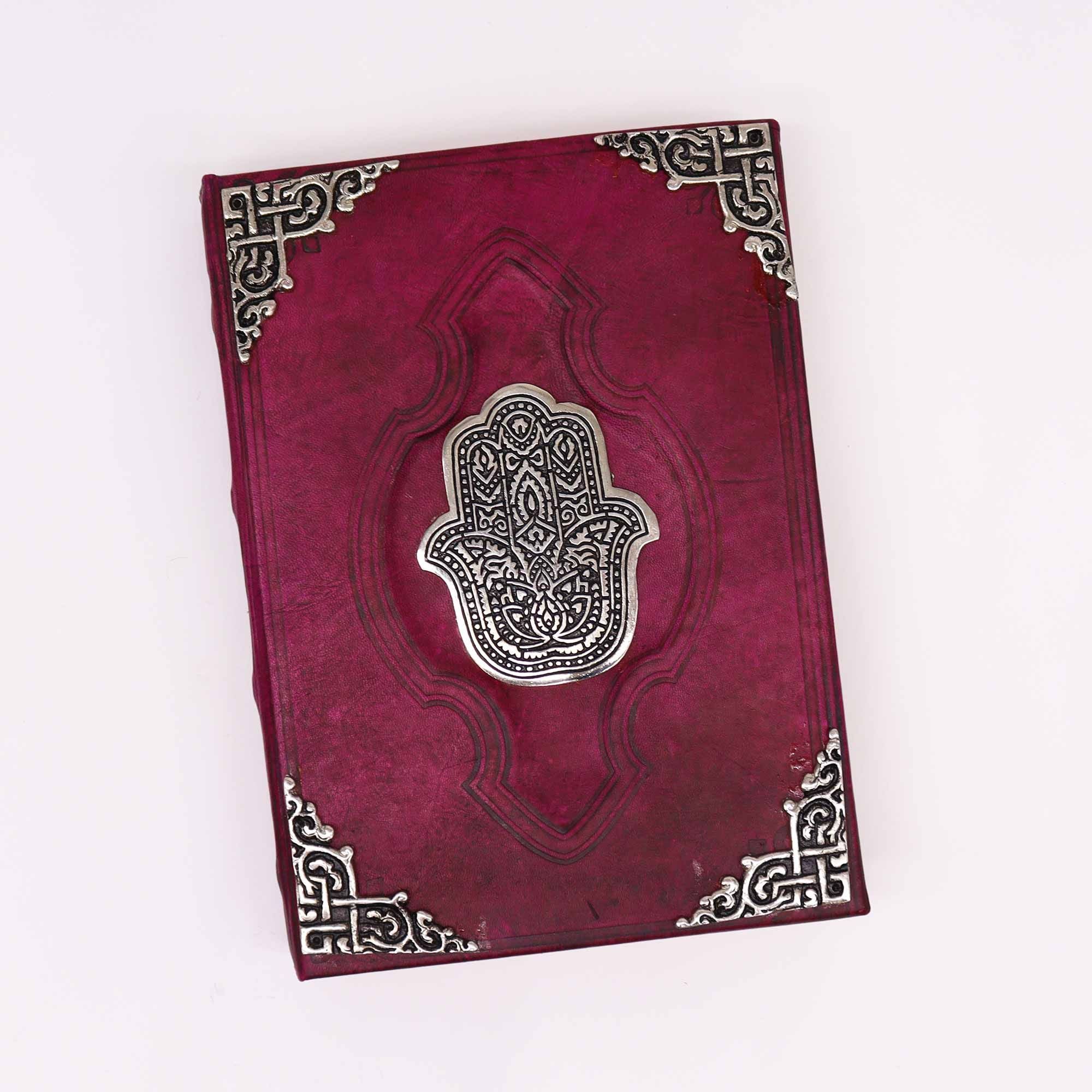 Libro Hefty Red Tan con Decoración Hamsa