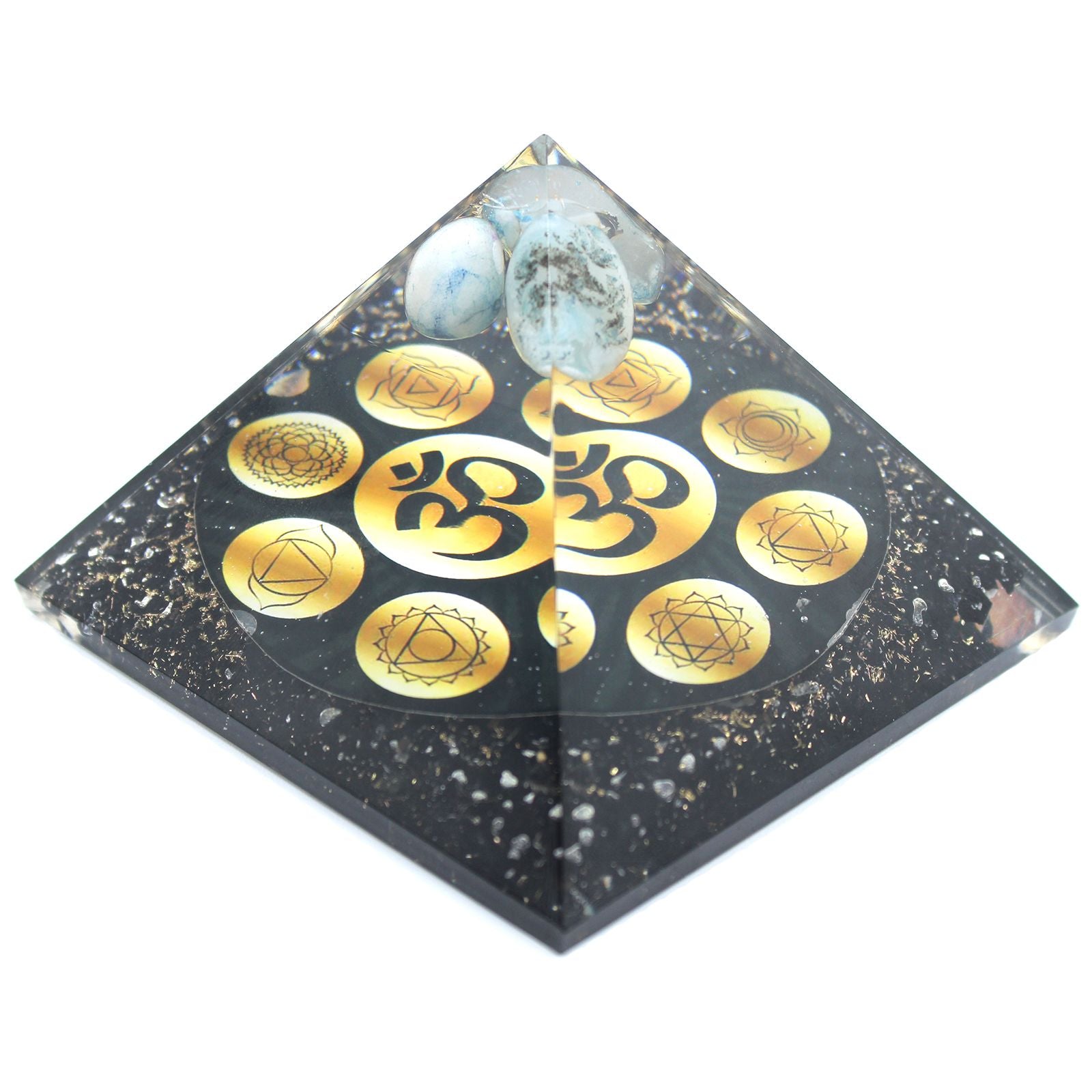 Pirámide de orgonita Midnight Om Chakra