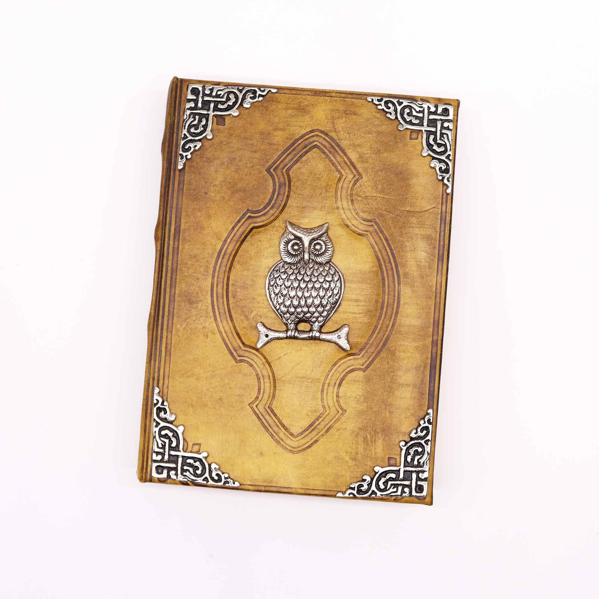 Libro Hefty Coffee Tan con Decoración de Búho